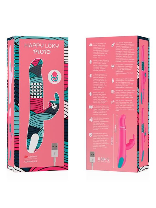 Happy Loky - Pluto Rabbit Vibrator & Rotator Watchme Wireless Technology Compatible