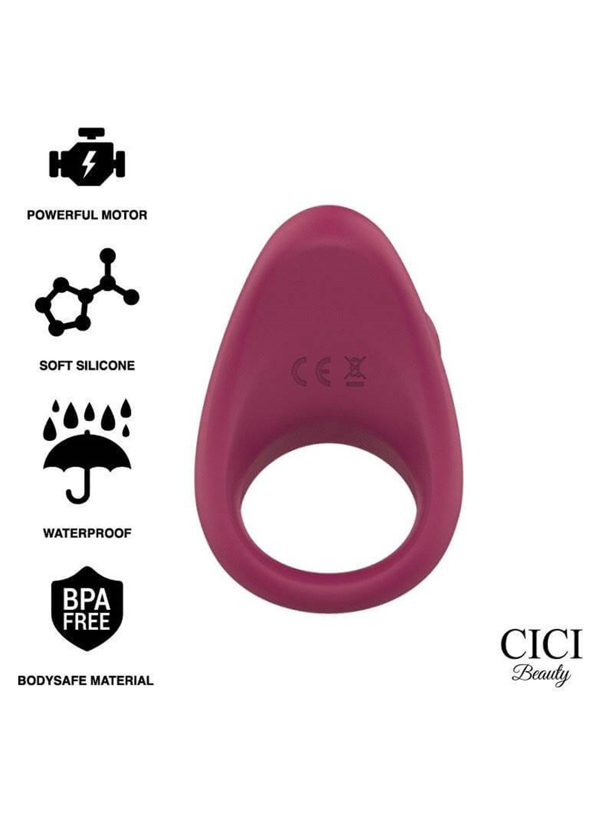 Cici Beauty Vibrating Ring - Anello Fallico Vibrante in Silicone Premium