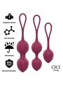 Cici Beauty Kegel Beads - Set di 3 Palline Vibranti con Controllo Remoto