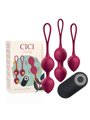 Cici Beauty Kegel Beads - Set di 3 Palline Vibranti con Controllo Remoto