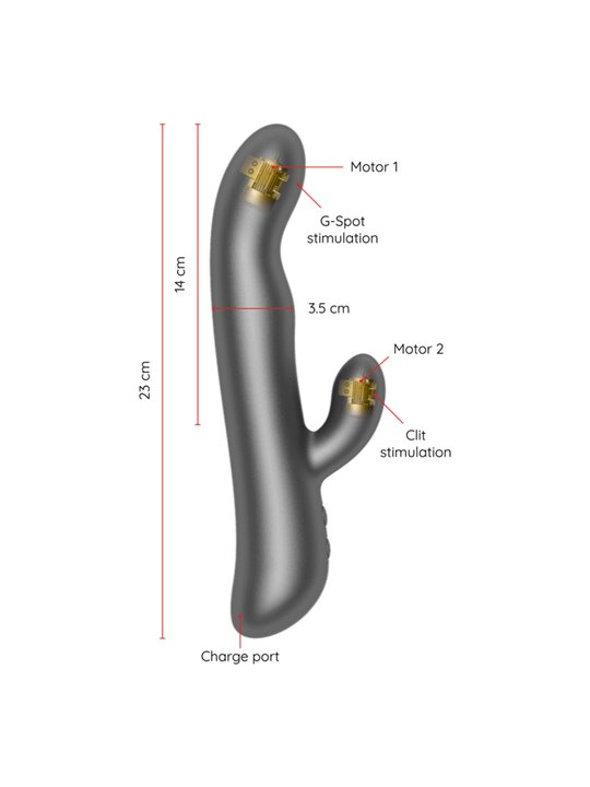 Oninder - Oslo Vibration & Rotation Black - Free App