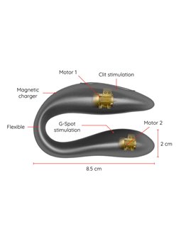 Oninder - Lisboa G-Spot & Clitoral Stimulator Black - Free App