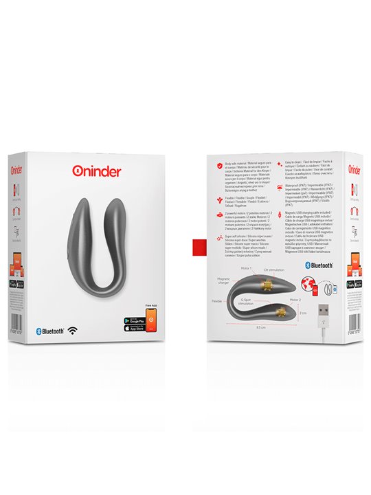 Oninder - Lisboa G-Spot & Clitoral Stimulator Black - Free App