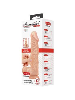 Baile Buraq - Pene Realistico Flessibile con Testicoli e Ventosa 24 CM