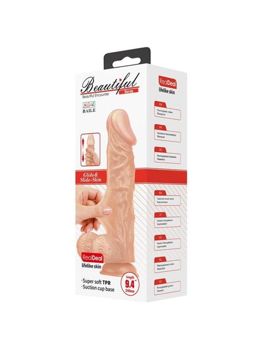 Baile - Beautiful Encounter Buraq Flexible Realistic Dildo 24 CM Natural