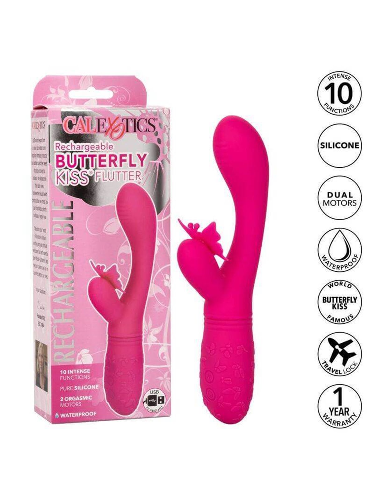 California Exotics - Butterfly Kiss Flutter Pink