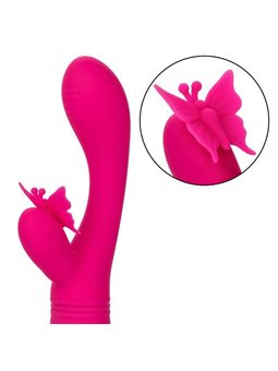 CalExotics Butterfly Kiss Flutter - Vibratore Rabbit Fucsia con Farfalla