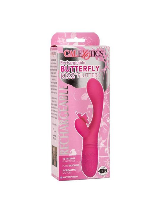 CalExotics Butterfly Kiss Flutter - Vibratore Rabbit Fucsia con Farfalla
