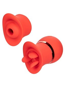 CalExotics French Kiss Suck & Play - Set Massaggiatore con Lingua Vibrante