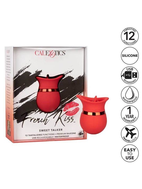 CalExotics French Kiss Sweet Talker - Massaggiatore con Lingua Vibrante