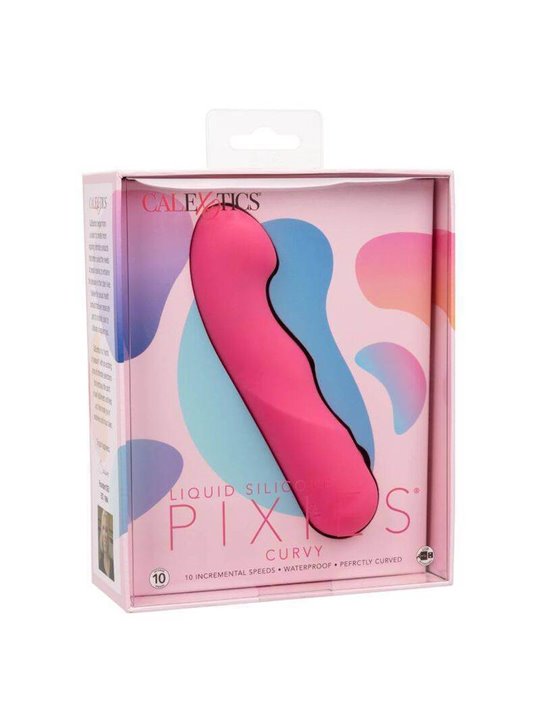 CalExotics Pixies Curvy - Vibratore in Silicone Liquido 10 Velocità