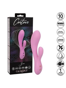 CalExotics Contour Zoie - Vibratore Rabbit in Silicone Liquido 10 Velocità