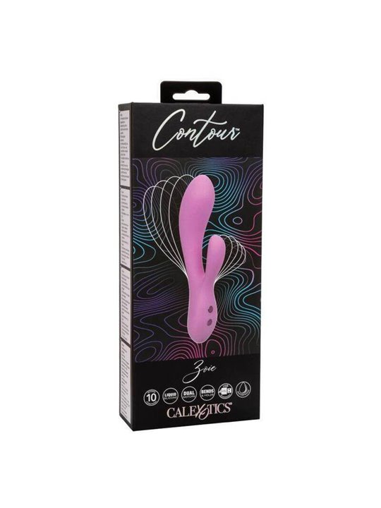 CalExotics Contour Zoie - Vibratore Rabbit in Silicone Liquido 10 Velocità