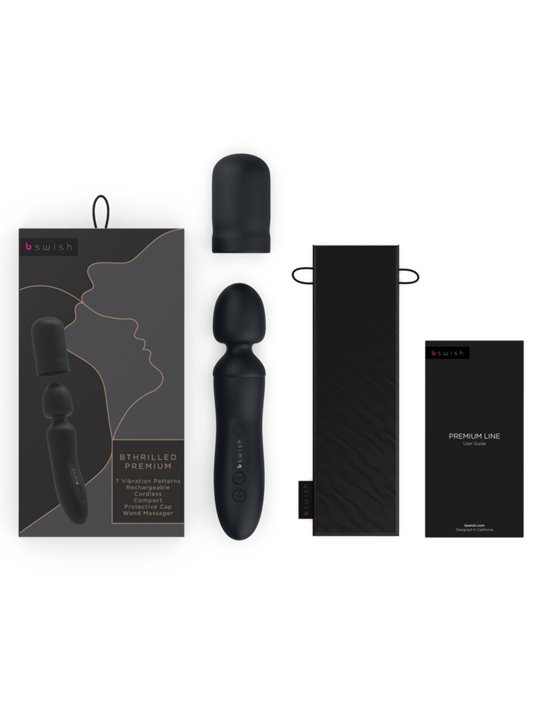 B Swish Bthrilled Premium - Vibratore Massaggiatore Wand Nero