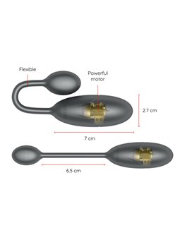 Oninder - Denver Vibrating Egg Black 7 X 2.7 CM Free App