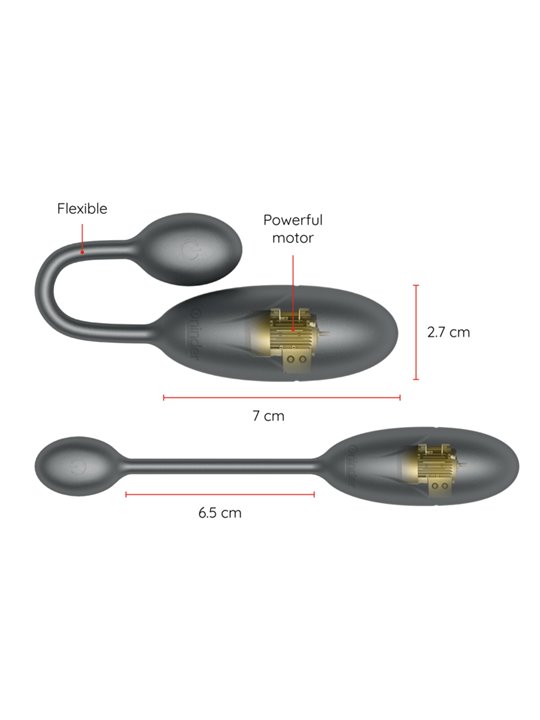 Oninder - Denver Vibrating Egg Black 7 X 2.7 CM Free App