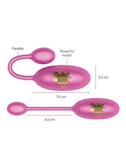 Oninder - Tokyo Vibrating Egg Pink 7.5 X 3.2 CM Free App