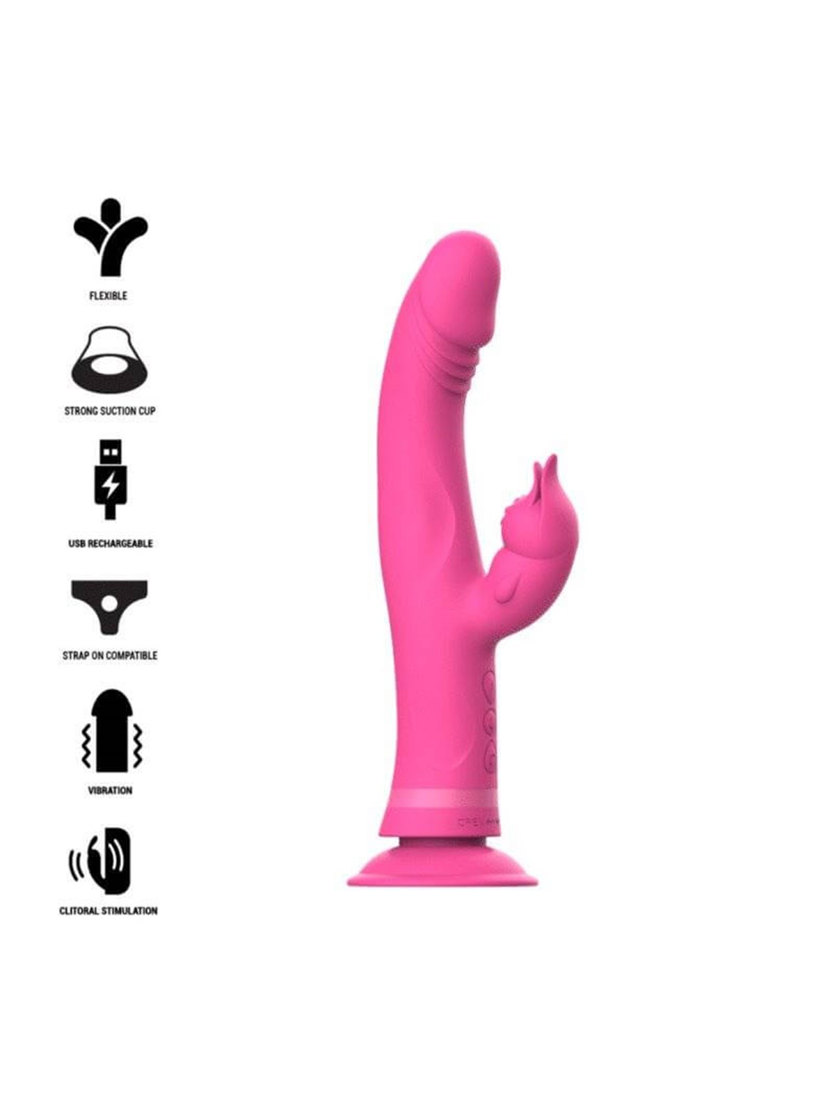 Intense™ - Julio Vibrator Rabbit Silicone Pink