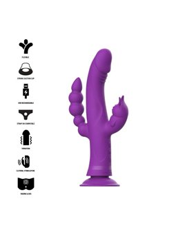 Intense - Casanova Rabbit Silicone Vibrator Triple Motor Purple
