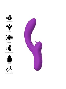 Intense - Harry Vibrator Flexible With Purple Tongue