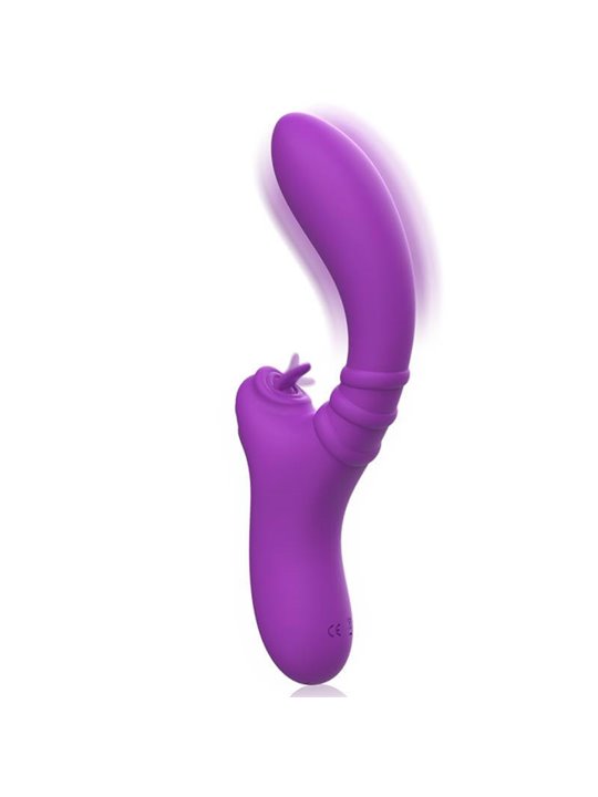 Intense - Harry Vibrator Flexible With Purple Tongue
