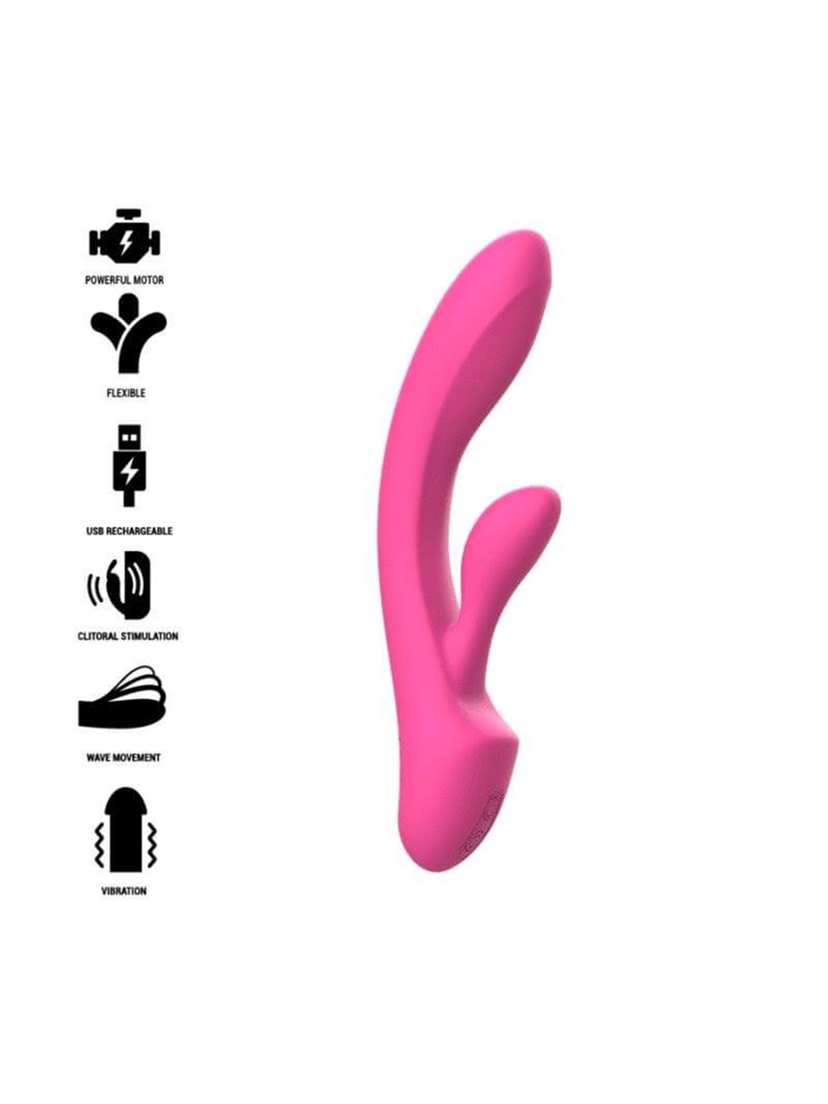 Intense - Luigi Rabbit Vibrator Pink Liquid Silicone