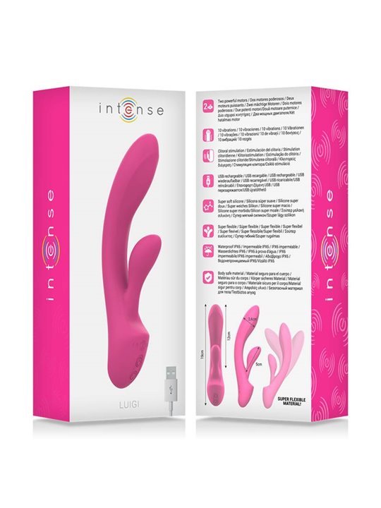 Intense - Luigi Rabbit Vibrator Pink Liquid Silicone