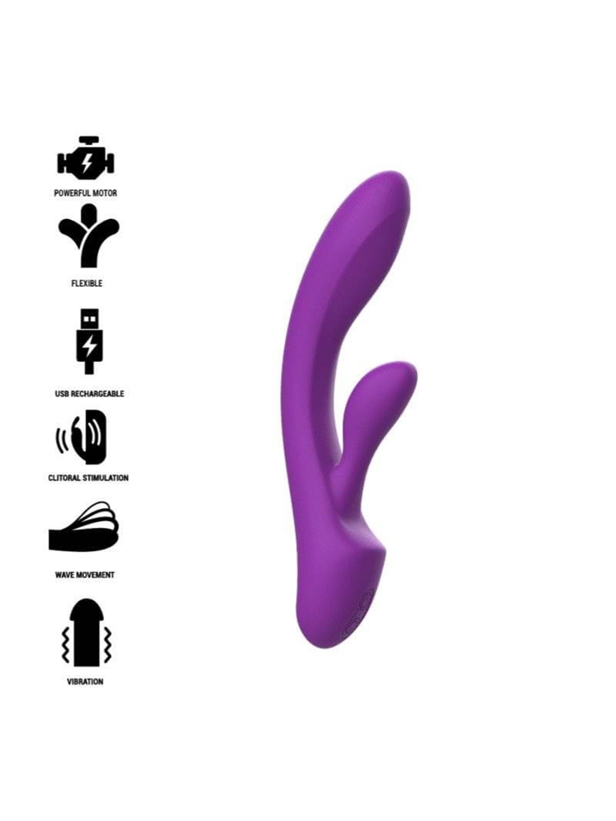 Intense - Luigi Rabbit Vibrator Liquid Silicone Purple