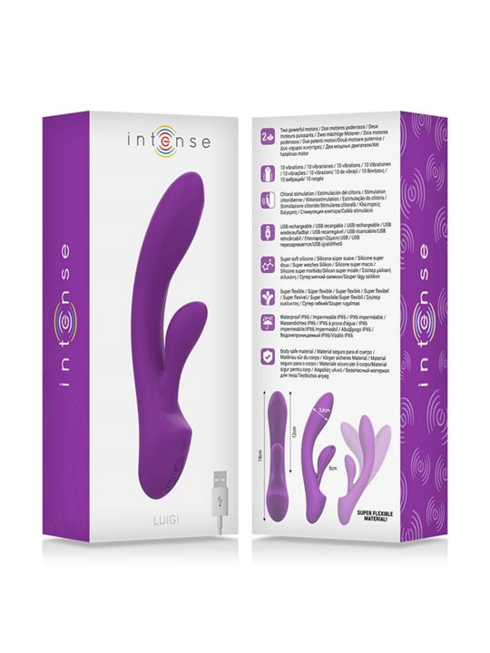 Intense - Luigi Rabbit Vibrator Liquid Silicone Purple
