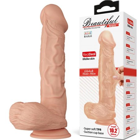 Baile Bergrisi - Pene Realistico Flessibile con Testicoli e Ventosa 26 CM