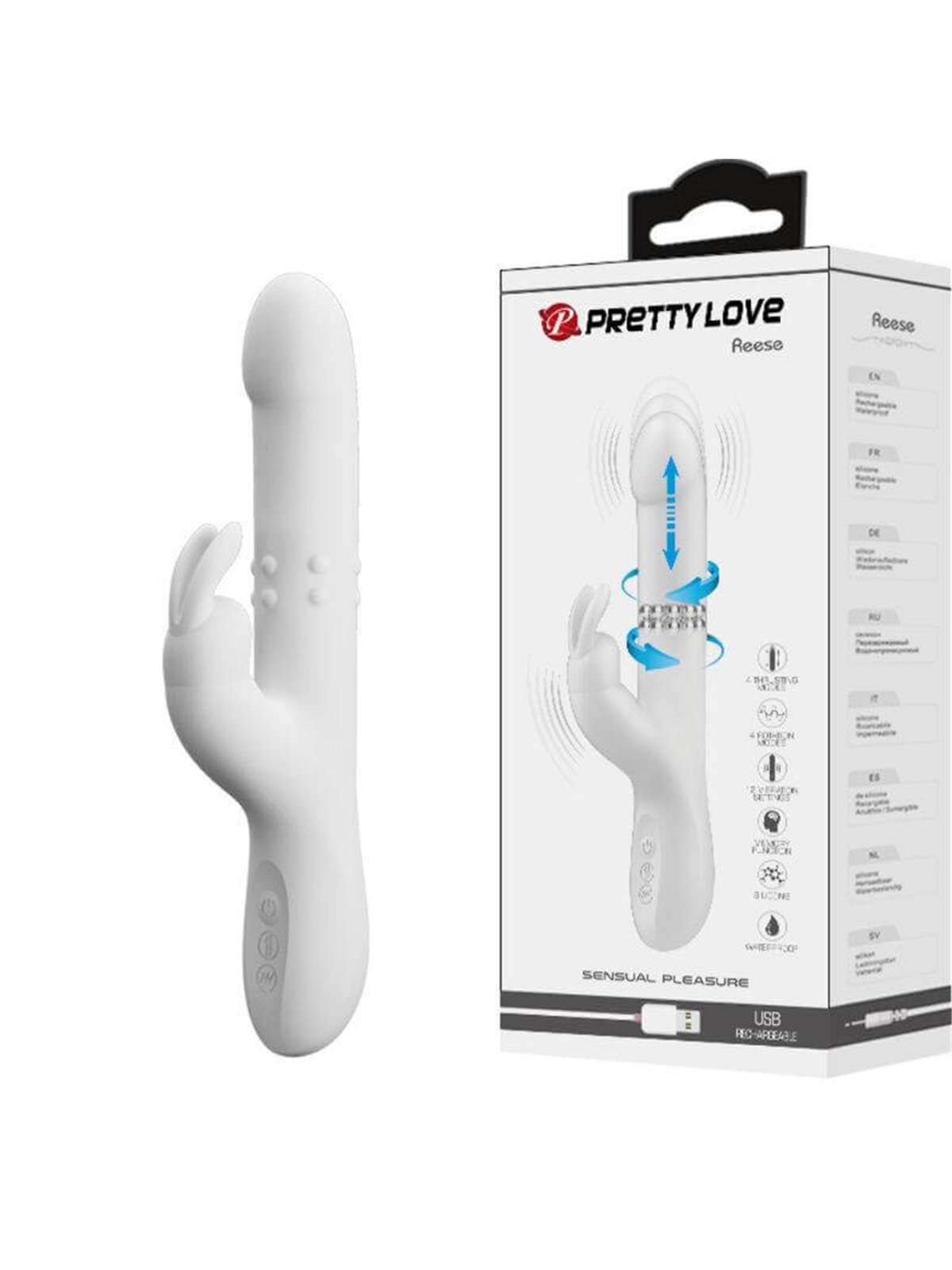 Pretty Love - Reese Vibrator with Silver Rotation
