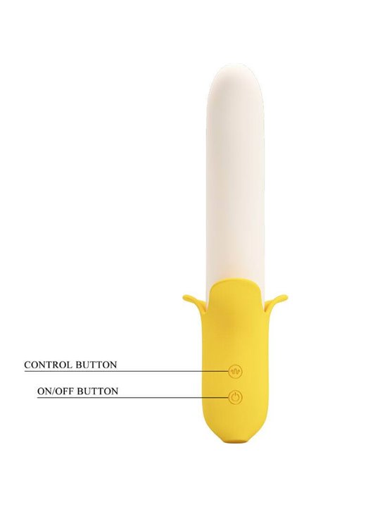Pretty Love - Banana Geek Super Power 7 Vibration Settings Up&Down Silicone Black