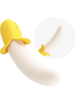 Pretty Love - Banana Geek Super Power 7 Vibrations Up&Down Silicone Black
