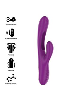 Intense - Apolo Rechargeable Multifunction Vibrator 7 Vibrations With Swinging Motion Purple