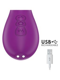 Intense - Apolo Rechargeable Multifunction Vibrator 7 Vibrations With Swinging Motion Purple