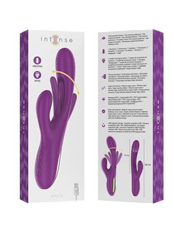 Intense - Apolo Rechargeable Multifunction Vibrator 7 Vibrations With Swinging Motion Purple