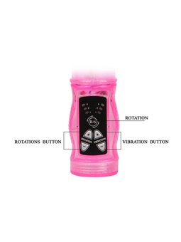 Baile Happy Angel - Vibratore Rabbit con Rotazione e Oscillazione Rosa