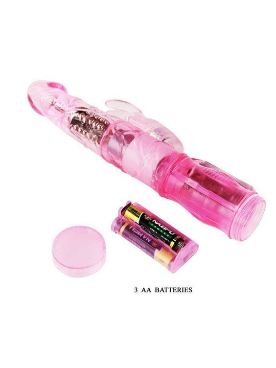 Baile Happy Angel - Vibratore Rabbit con Rotazione e Oscillazione Rosa