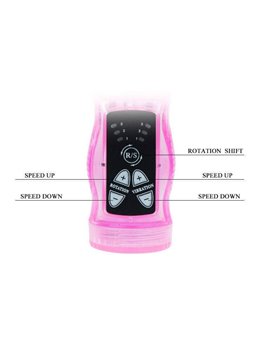 Baile - Vibratore Rabbit in Silicone Viola con Oscillazione e Rotazione