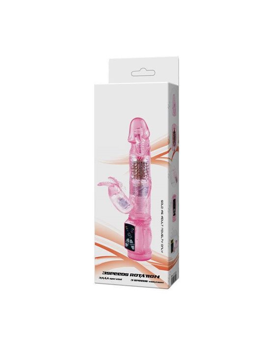 Baile - Vibratore Rabbit in Silicone Viola con Oscillazione e Rotazione