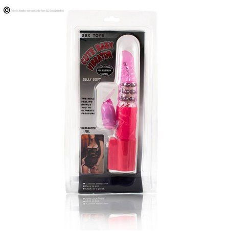 Baile Cute Baby Vibrator - Vibratore Rabbit in Silicone Rosa con Sfere Rotanti