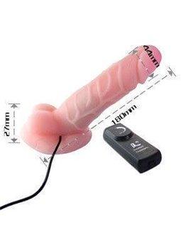 Baile - Pene Realistico in Silicone Cybersking con Vibrazione - 17,5 CM
