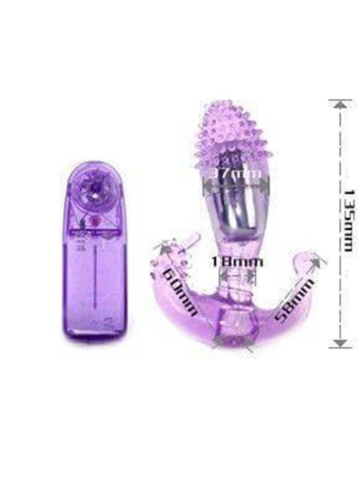 Baile - Stimolatore Vaginale e Anale con Vibrazione Colore Viola