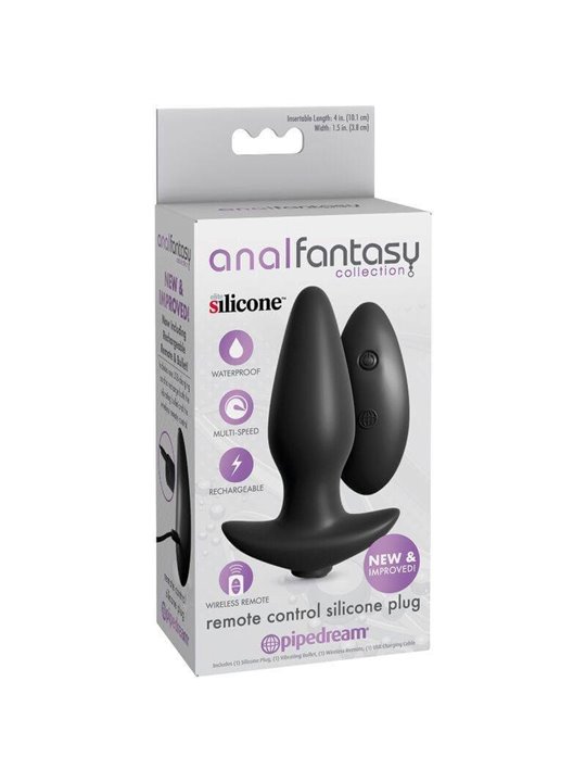 Anal Fantasy Remote Control Silicone Plug - Plug Anale Vibrante con Telecomando