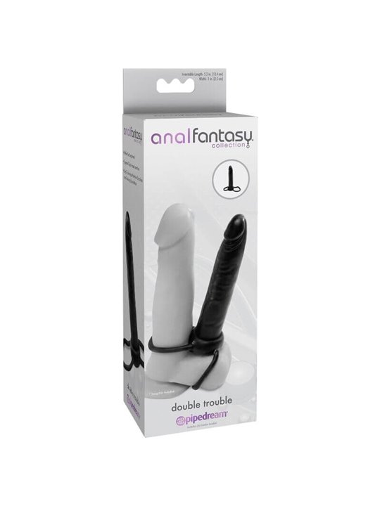 Anal Fantasy - Dildo Anale con Doppio Anello per Doppia Penetrazione