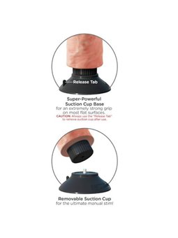 King Cock - Vibratore Realistico Vaginale con Ventosa Fallo Vibrante Dildo Impermeabile Flesh 7