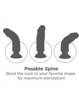 King Cock - Vibratore Realistico Vaginale con Ventosa Fallo Vibrante Dildo Impermeabile Flesh 7