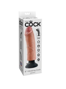 King Cock 20.32 CM Vibrating Cock Flesh