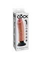 King Cock - Vibratore Realistico 8 Vibrating con Ventosa Clear