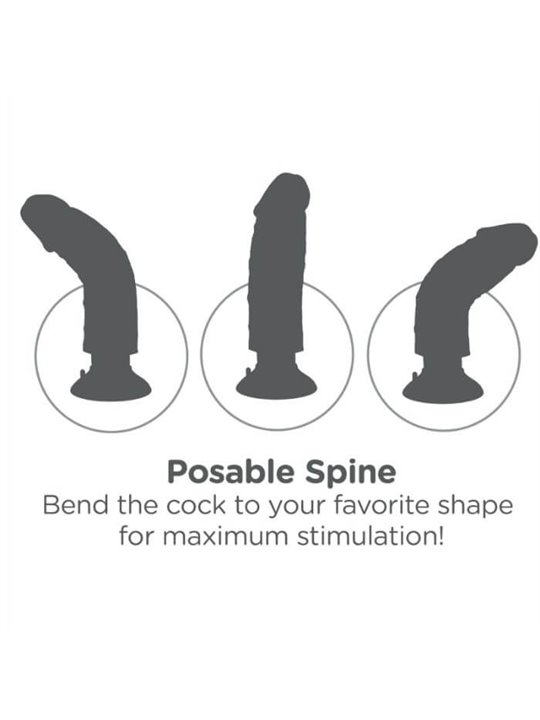 King Cock - Vibratore Realistico 8 Vibrating con Ventosa Clear
